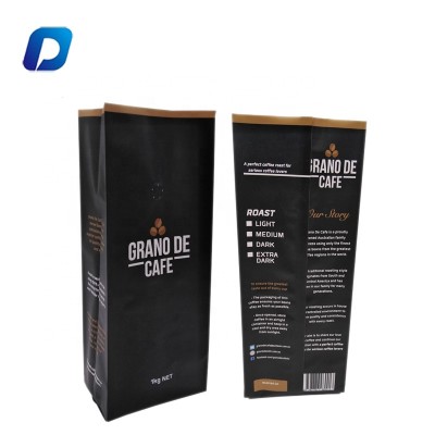 High quality custom printed stand up plastic coffee packaging foil bags