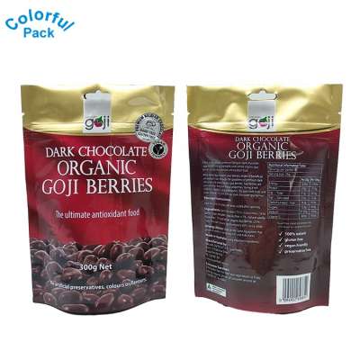 OEM Factory food package chocolate goji berries sugar pack foil pouch