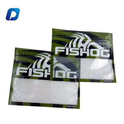 Heat seal top zip lock fishing plastic bags for fishing lure