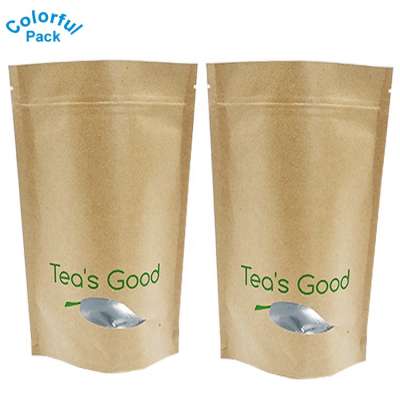 Custom logo printing kraft coffee bag food  packaging aluminum foil packaging bag